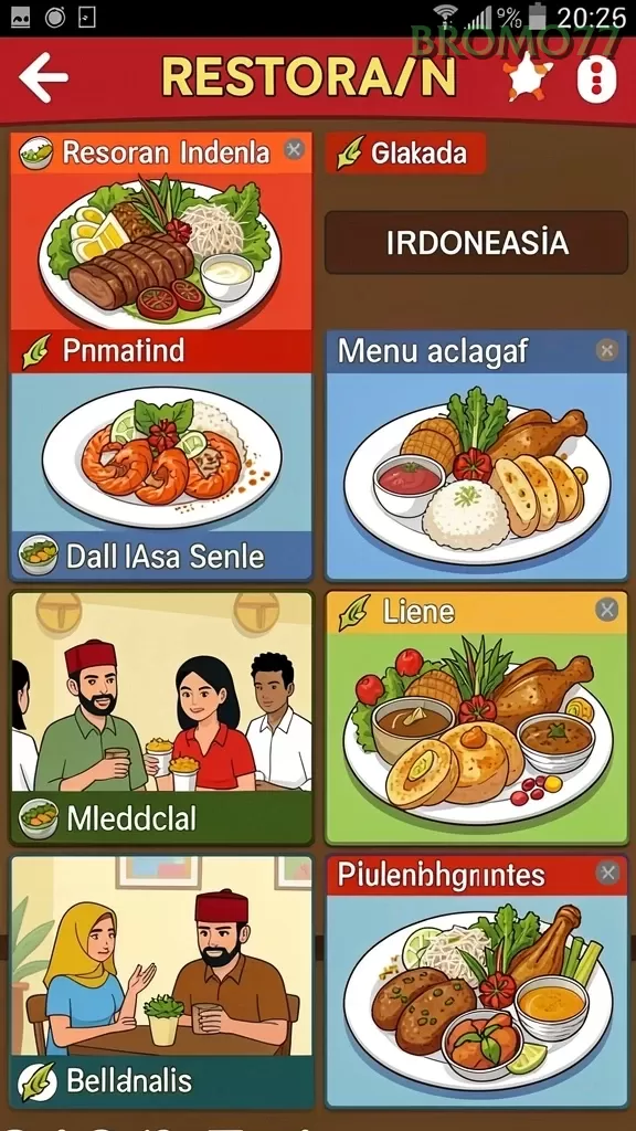 Cuplikan layar COLOKTOTO — menu navigasi